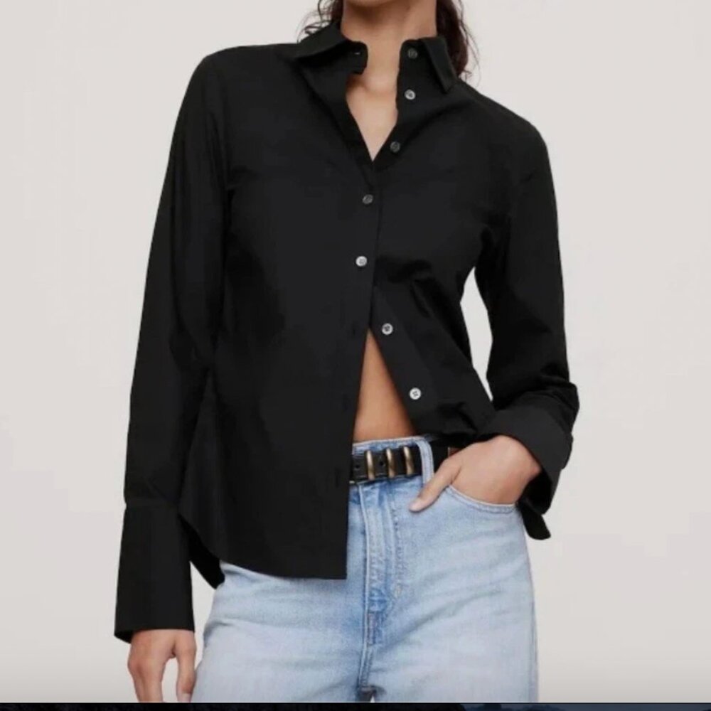 Banana Republic Riley Tailored Shirt Sz 4 TALL Long Sleeve Button Down Top NEW